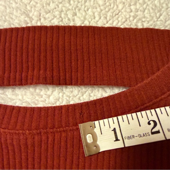 Free People Beach Rustic Red On The Rooftop Long Sleeve Mini Dress Burgundy - Picture 7 of 10